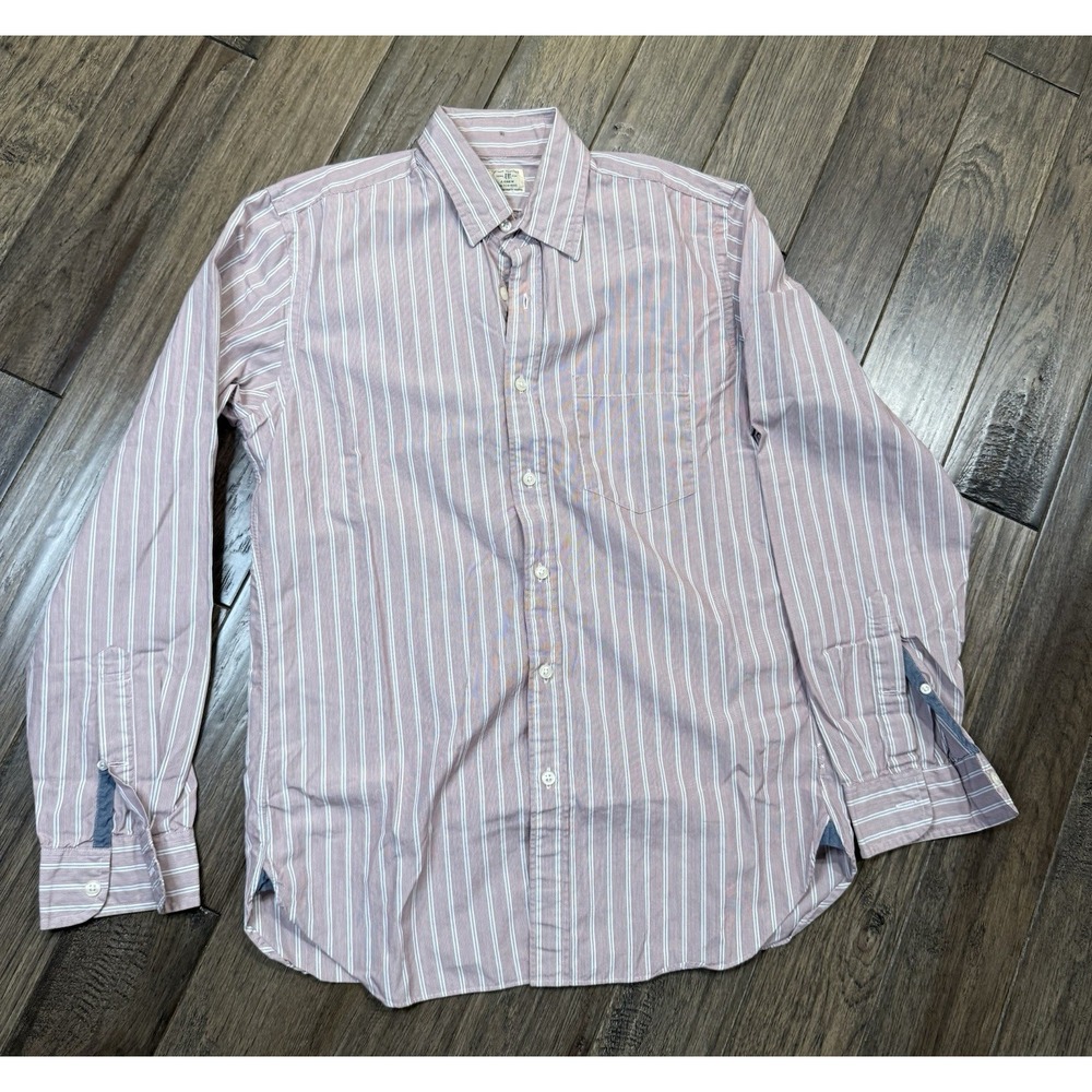 J Crew Antique Shirtings Button Down Shirt Men's‎ Size S Pre Owned Imperfection